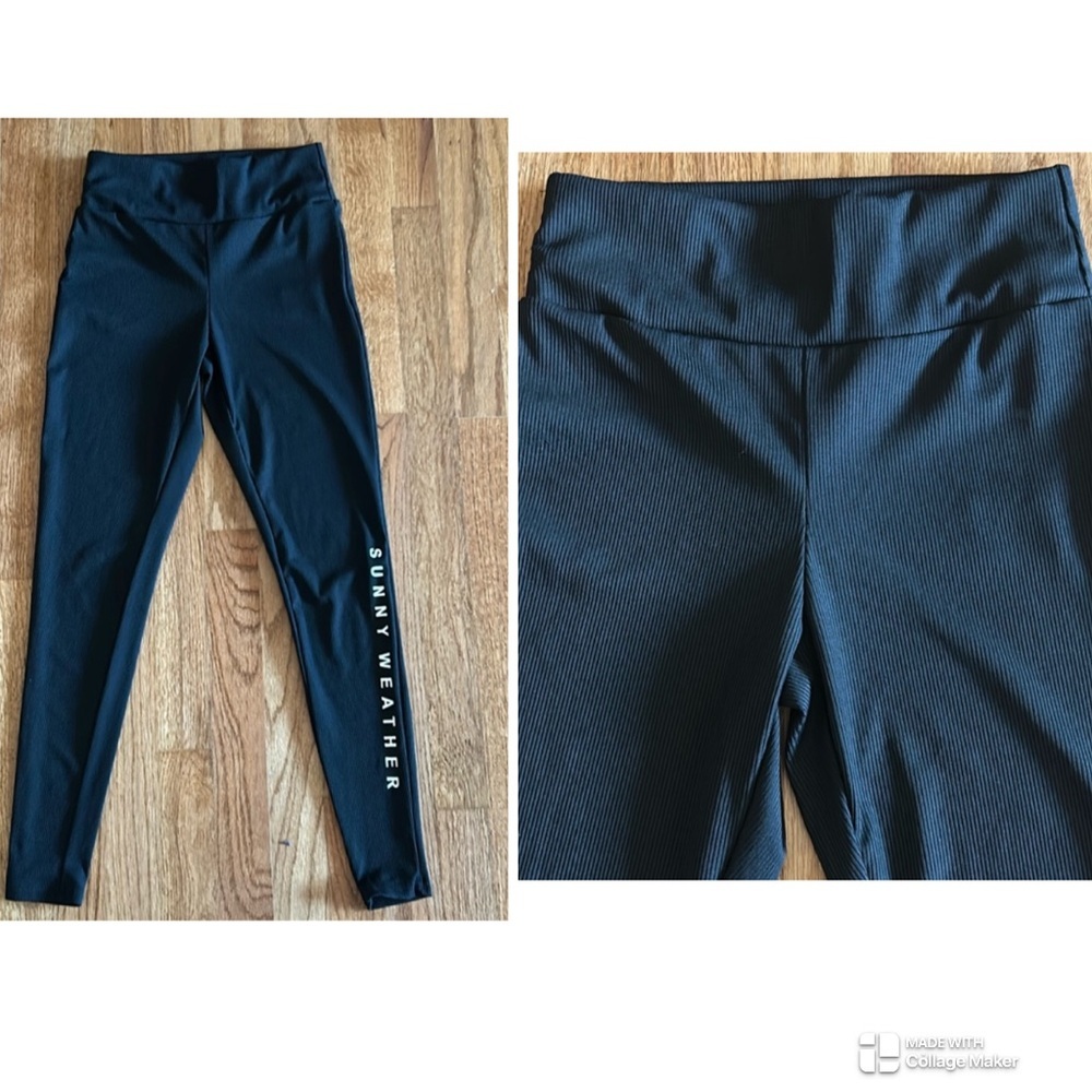 New Dazy Ribbed Elastic Waist Versatile " Sunny Weather " Leggings size small